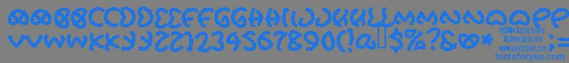 PRETS    Font – Blue Fonts on Gray Background