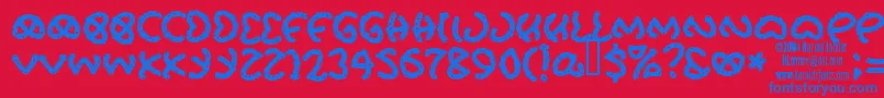 PRETS    Font – Blue Fonts on Red Background