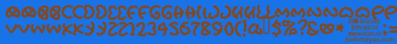 PRETS    Font – Brown Fonts on Blue Background