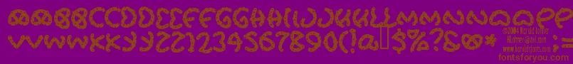 PRETS    Font – Brown Fonts on Purple Background