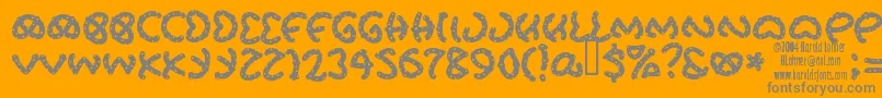 PRETS    Font – Gray Fonts on Orange Background