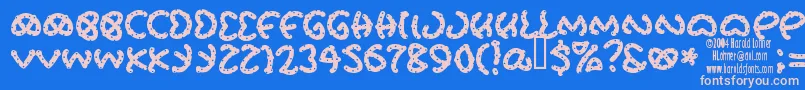 PRETS    Font – Pink Fonts on Blue Background