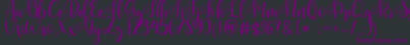 Pretty Queen Font – Purple Fonts on Black Background