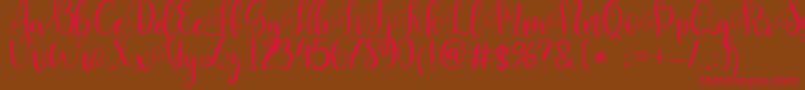 Pretty Queen Font – Red Fonts on Brown Background