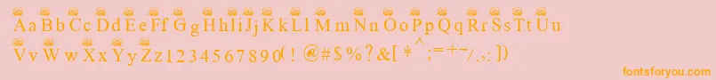 Ferretsrtopscapitals Font – Orange Fonts on Pink Background