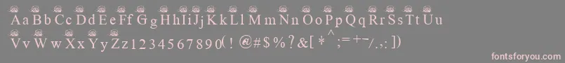Ferretsrtopscapitals Font – Pink Fonts on Gray Background