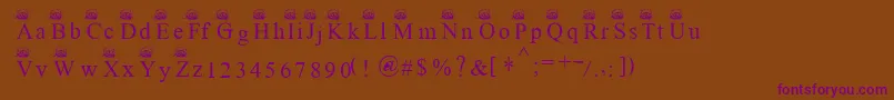 Ferretsrtopscapitals Font – Purple Fonts on Brown Background
