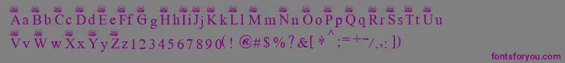 Шрифт Ferretsrtopscapitals – фиолетовые шрифты на сером фоне
