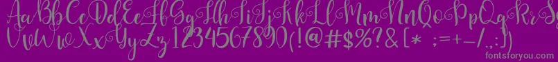 Pretty Queen Font – Gray Fonts on Purple Background