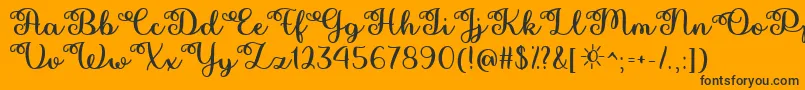 Pretty Summer   Font – Black Fonts on Orange Background