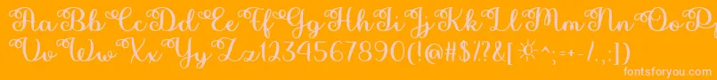 Pretty Summer   Font – Pink Fonts on Orange Background