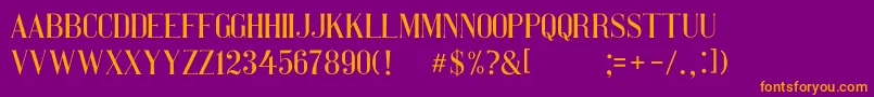 Pretty Woman Serif Font – Orange Fonts on Purple Background