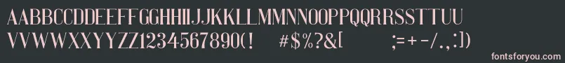 Pretty Woman Serif Font – Pink Fonts on Black Background