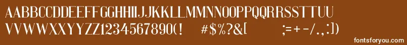 Więcej informacji o czcionce Pretty Woman Serif Czcionka Pretty Woman Serif – białe czcionki na brązowym tle