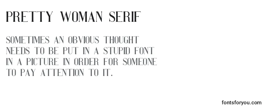 Schriftart Pretty Woman Serif