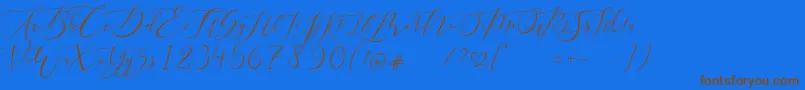 fuente Pretty Women script – Fuentes Marrones Sobre Fondo Azul