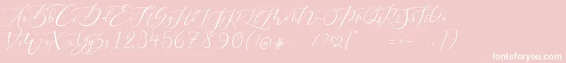 Pretty Women script-Schriftart – Weiße Schriften auf rosa Hintergrund