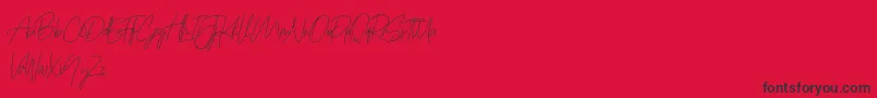 Prettygirlfree Font – Black Fonts on Red Background