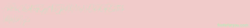 Prettygirlfree Font – Green Fonts on Pink Background