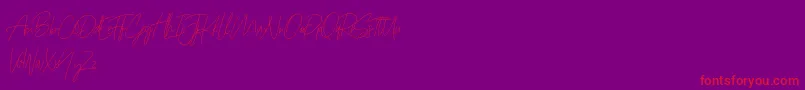 Prettygirlfree Font – Red Fonts on Purple Background