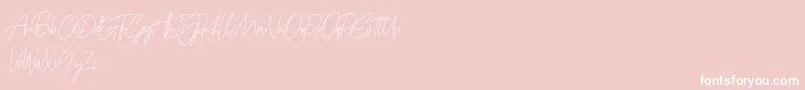 Prettygirlfree Font – White Fonts on Pink Background