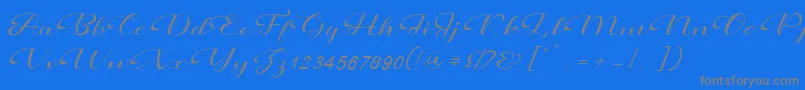 Prettyholic Font – Gray Fonts on Blue Background