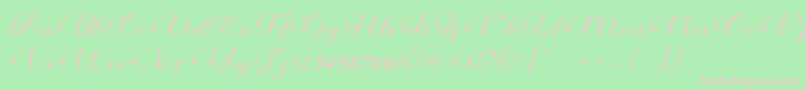 Prettyholic-Schriftart – Rosa Schriften auf grünem Hintergrund