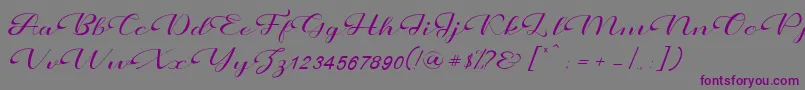 Prettyholic Font – Purple Fonts on Gray Background