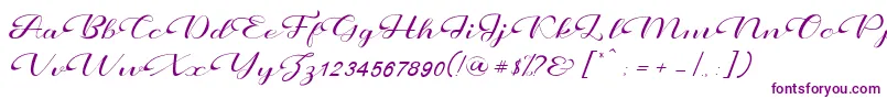 フォントPrettyholic – 紫色のフォント