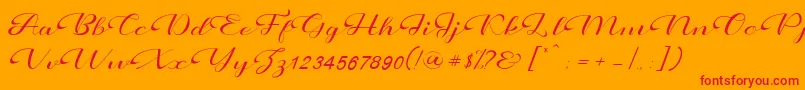 fuente Prettyholic – Fuentes Rojas Sobre Fondo Naranja
