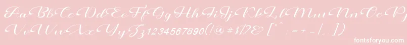 fuente Prettyholic – Fuentes Blancas Sobre Fondo Rosa
