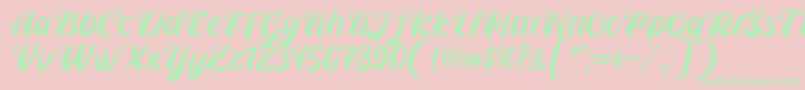 fuente Prettyla Font By 7NTypes D – Fuentes Verdes Sobre Fondo Rosa