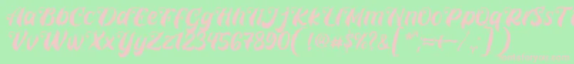 fuente Prettyla Font By 7NTypes D – Fuentes Rosadas Sobre Fondo Verde