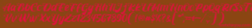 Police Prettyla Font By 7NTypes D – polices rouges sur fond brun