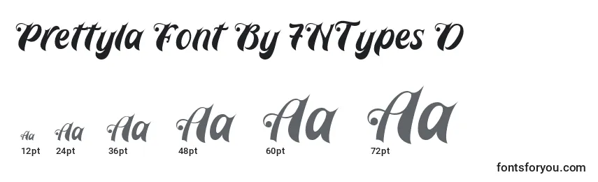 Размеры шрифта Prettyla Font By 7NTypes D