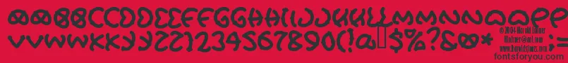 PRETU    Font – Black Fonts on Red Background