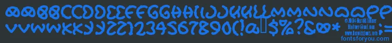 PRETU    Font – Blue Fonts on Black Background