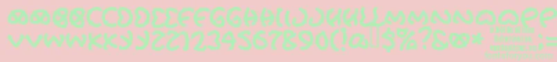 PRETU    Font – Green Fonts on Pink Background