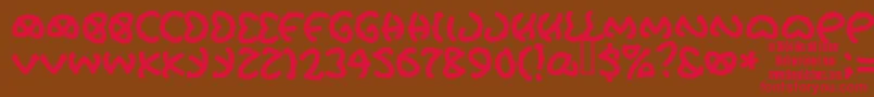 PRETU    Font – Red Fonts on Brown Background