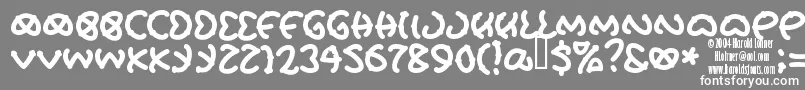 フォントPRETU    – 灰色の背景に白い文字