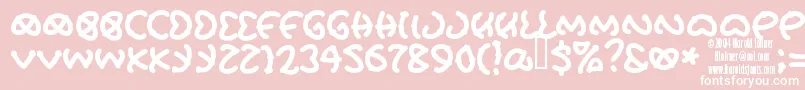 PRETU    Font – White Fonts on Pink Background
