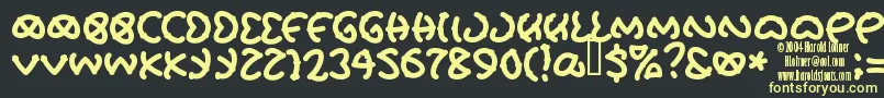 PRETU    Font – Yellow Fonts on Black Background