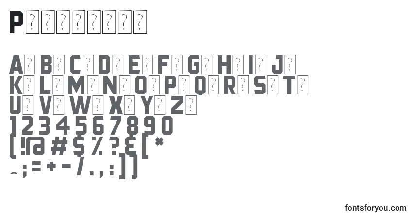 Шрифт Prezident – алфавит, цифры, специальные символы
