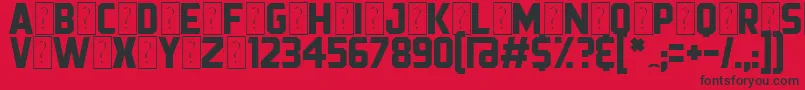 Prezident Font – Black Fonts on Red Background