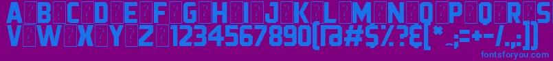 Prezident Font – Blue Fonts on Purple Background