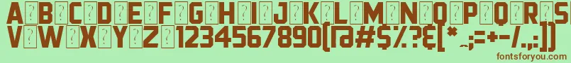 Prezident Font – Brown Fonts on Green Background