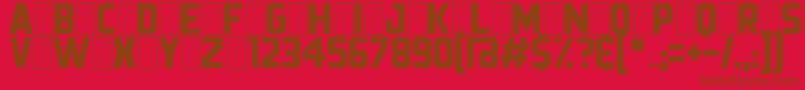 Prezident Font – Brown Fonts on Red Background