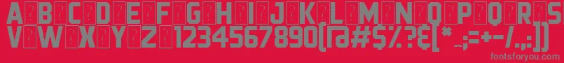 Prezident Font – Gray Fonts on Red Background