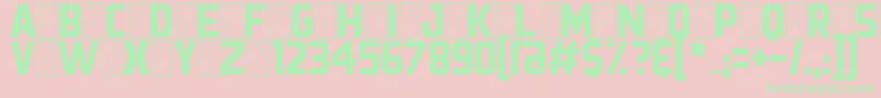 Prezident Font – Green Fonts on Pink Background