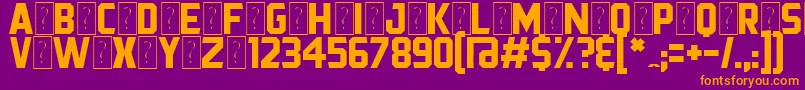 Prezident Font – Orange Fonts on Purple Background